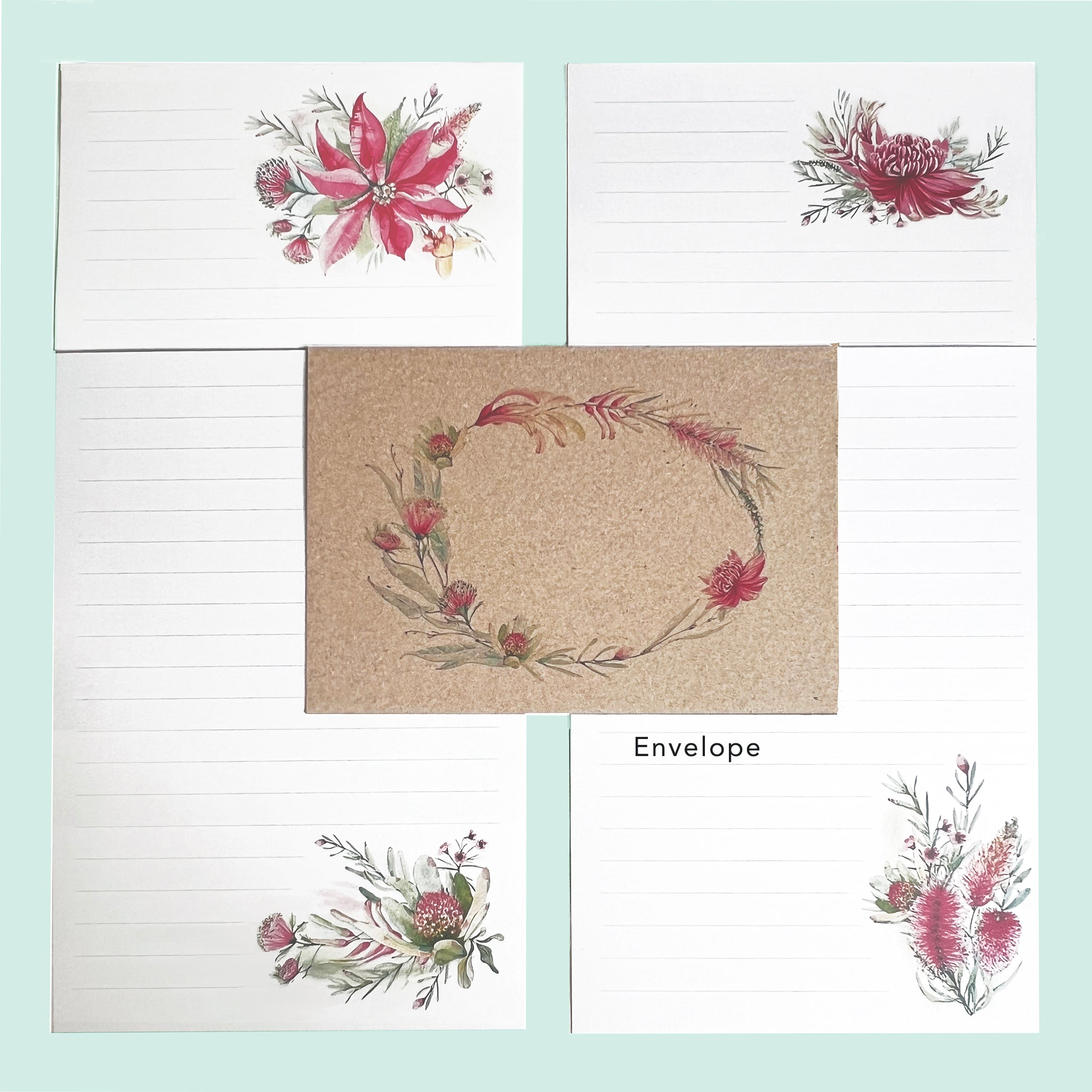 Australian paper letter-writing set by Scattered Seed Co.