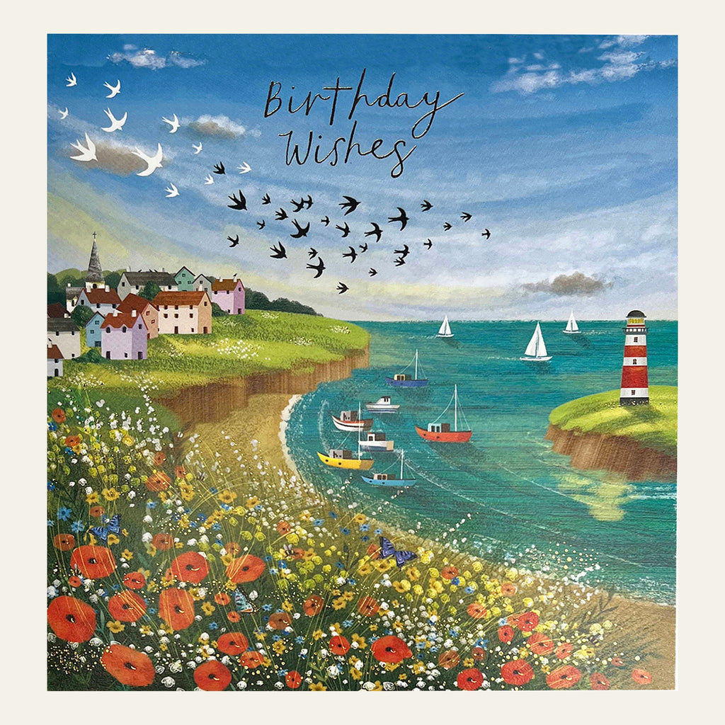 Birthday card full of holiday dreams by the Almanac Gallery.
