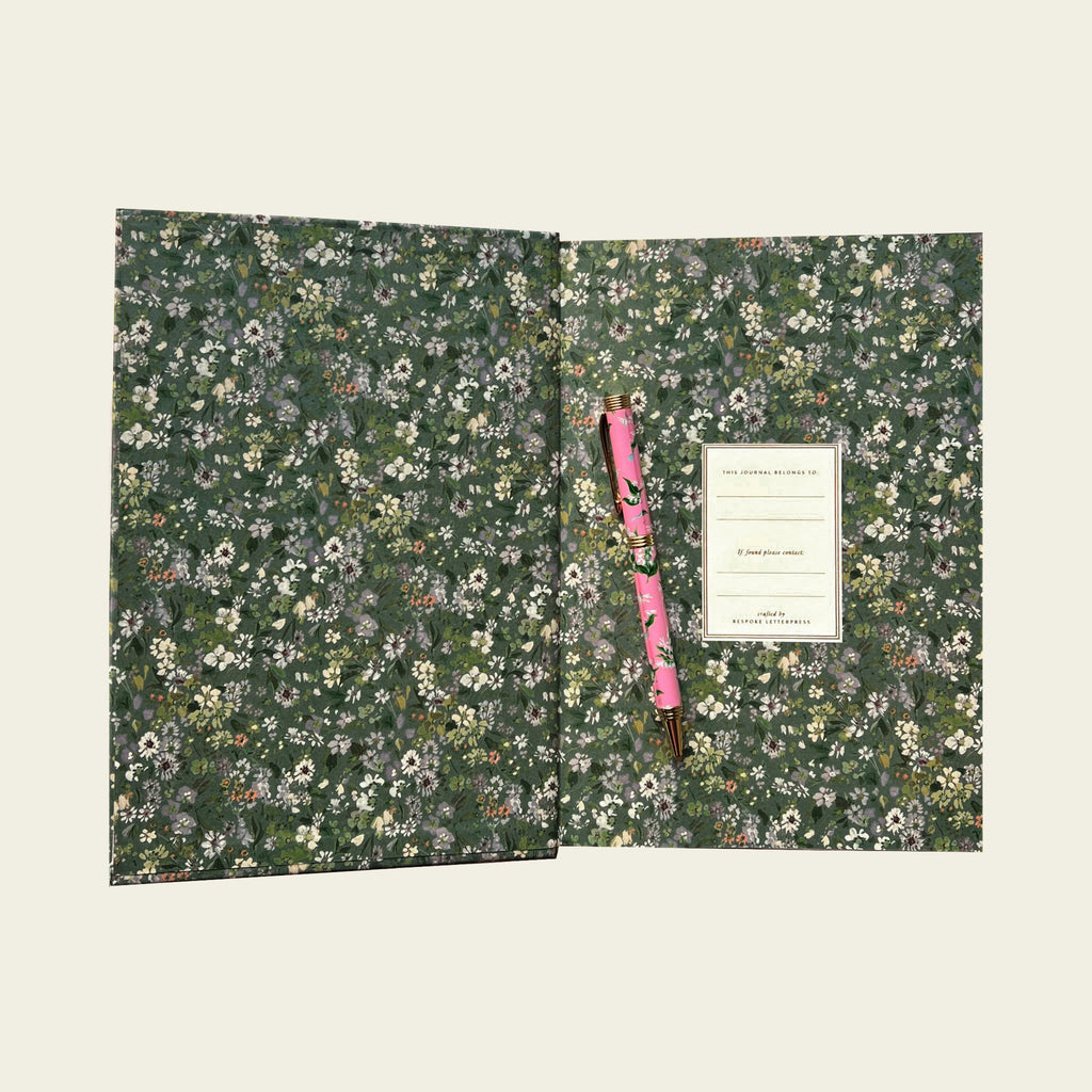 Linen-bound journal Bespoke Letterpress.
