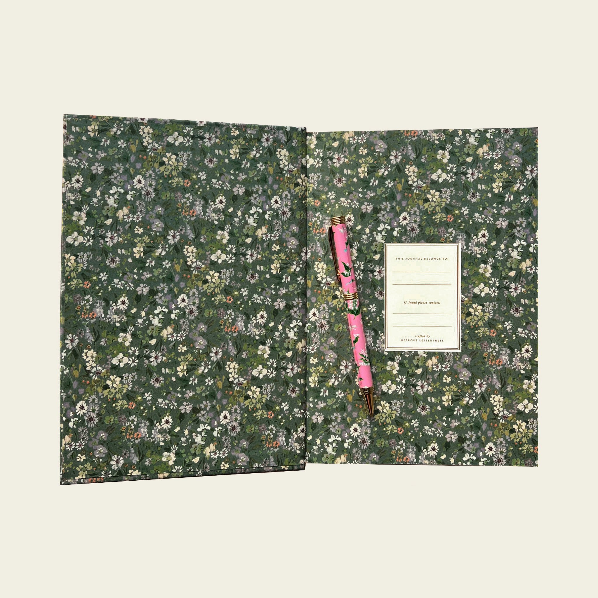 Linen-bound journal Bespoke Letterpress.