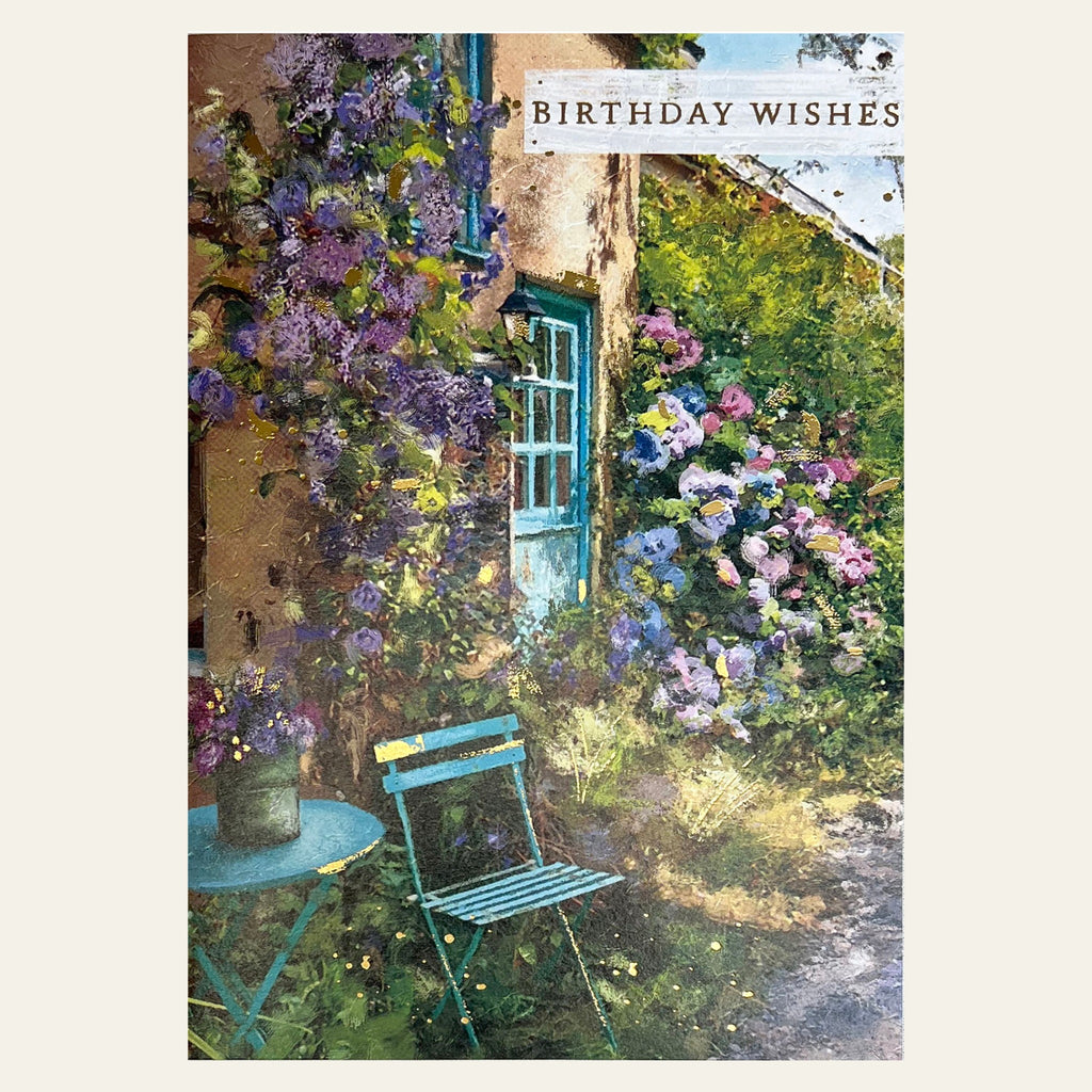 Birthday card from Wisteria Cottage, by the Almanac Gallery.
