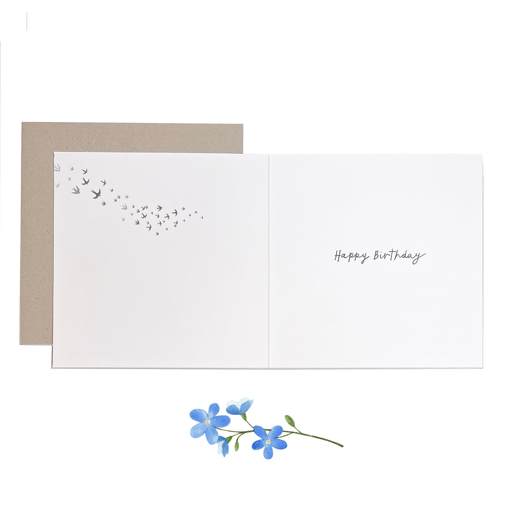 Birthday card full of holiday dreams by the Almanac Gallery.