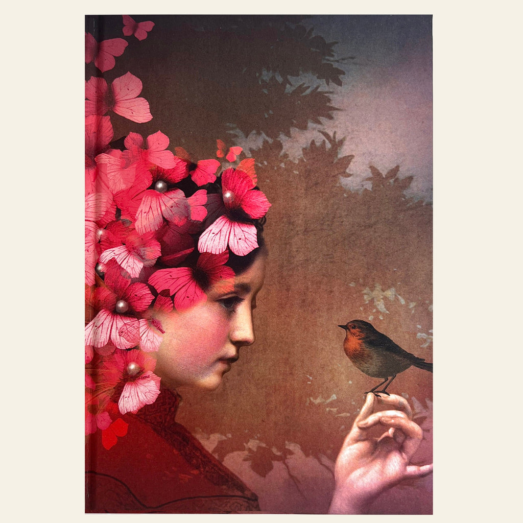 Hardcover journal with unique artwork by Catrin-Welz-Stein.