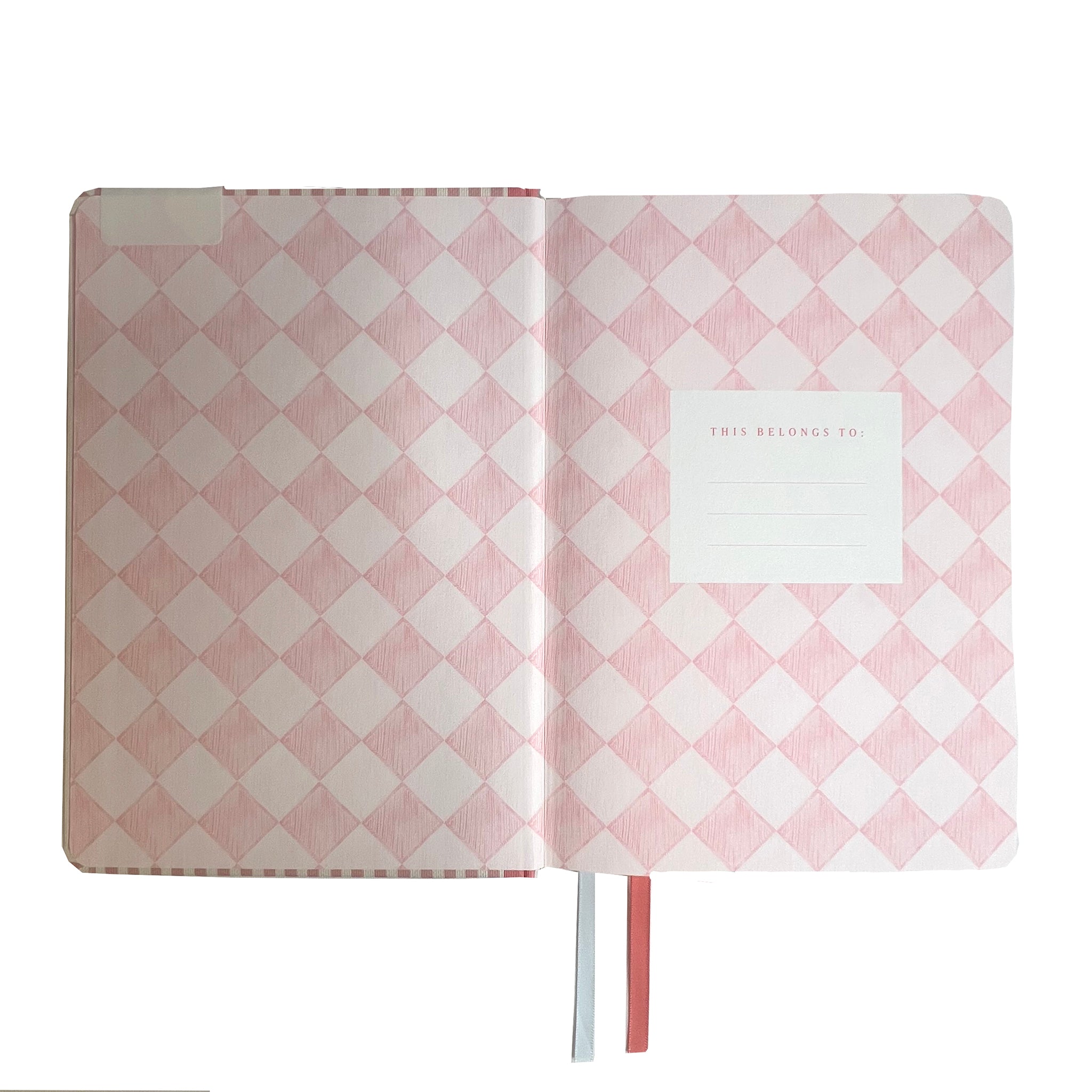 Pastel-coloured luxury journal with a textured paperboard cover by Cath Kidston.