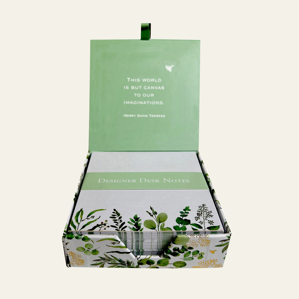 Designer desk notes in decorative box by Peter Pauper Press.