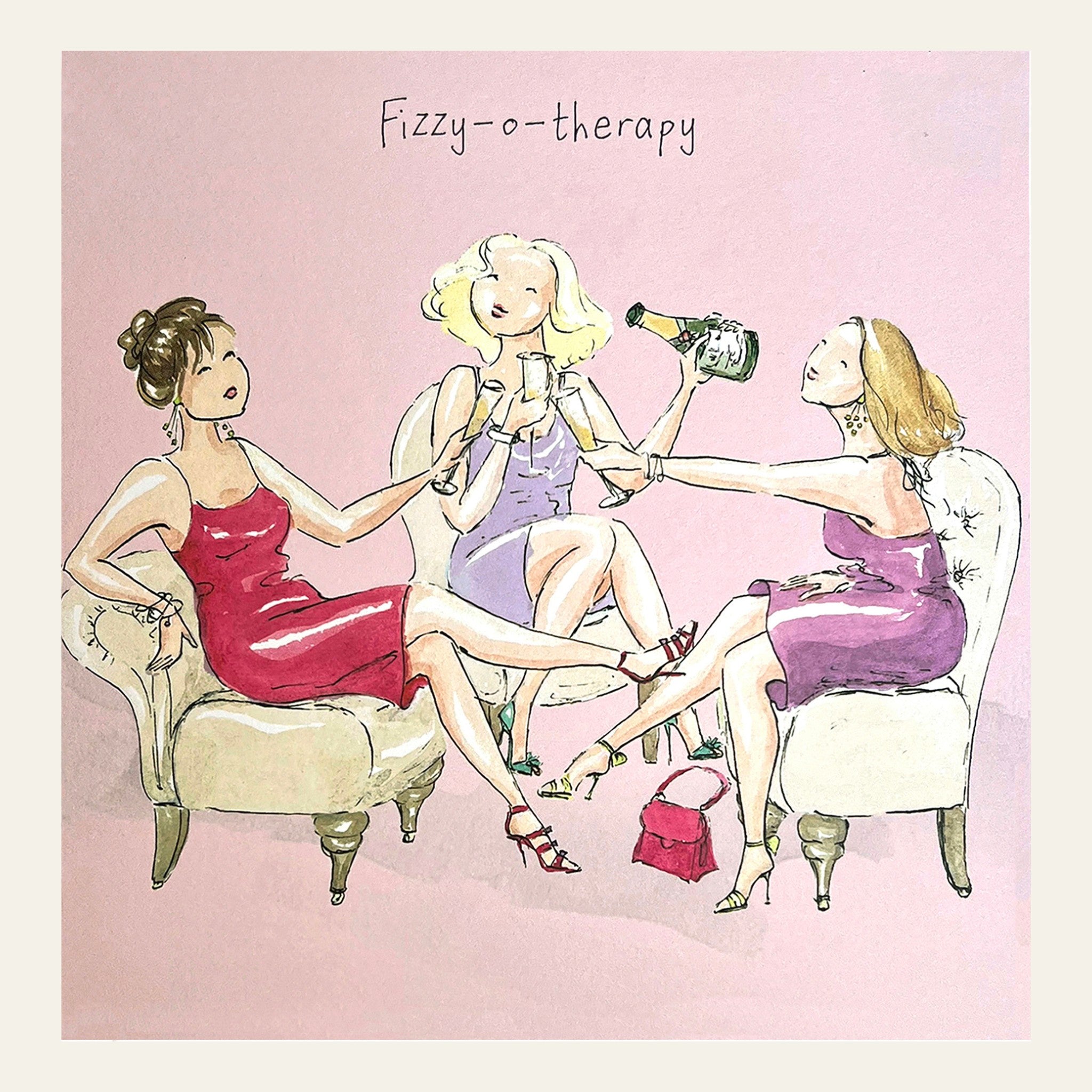 Humorous greeting card by award-winning UK artist Angie Thomas.