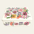 Emma Bridgewater flower tin with a creative and colourful design.