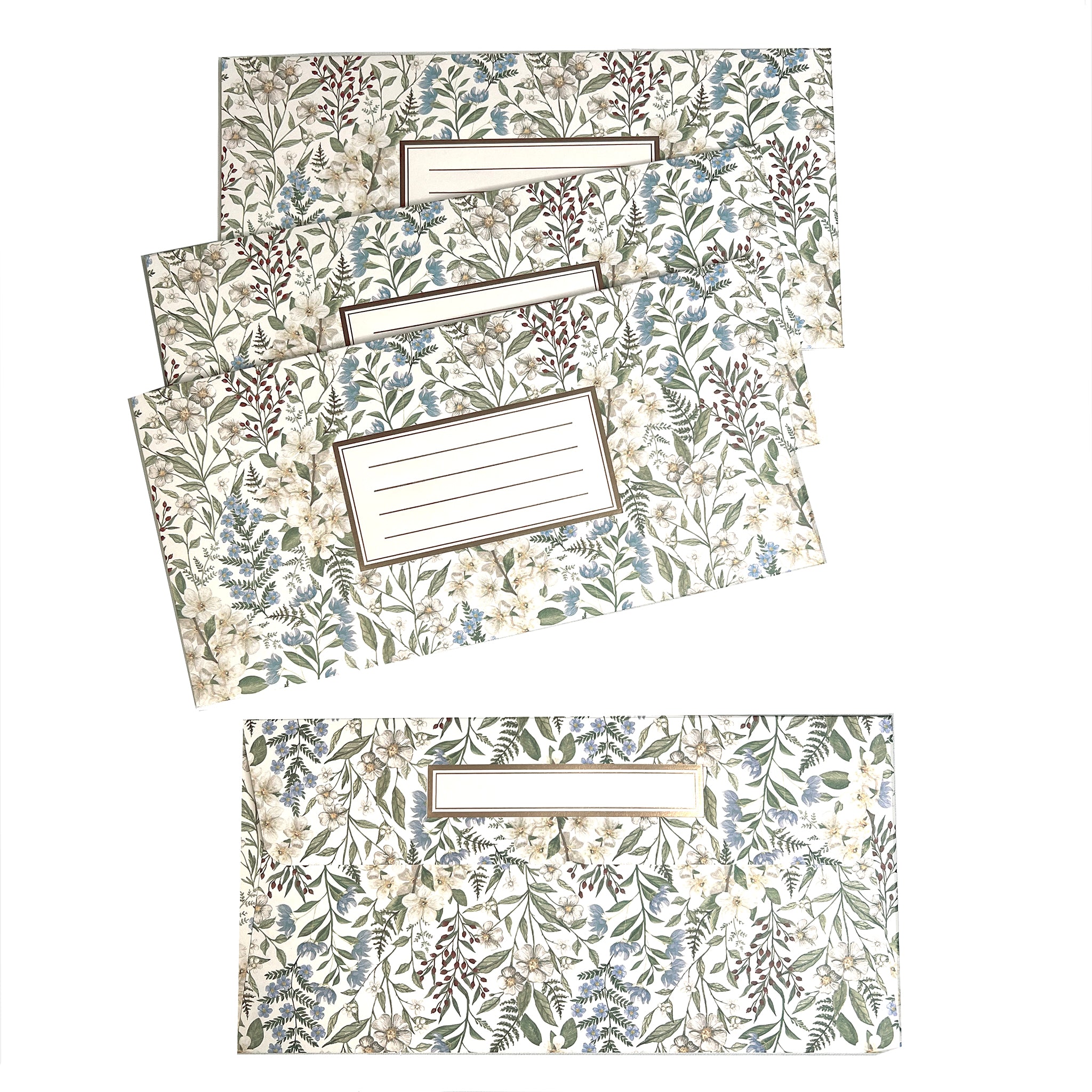 Designer envelopes for writing set (left) by Bespoke Letterpress.