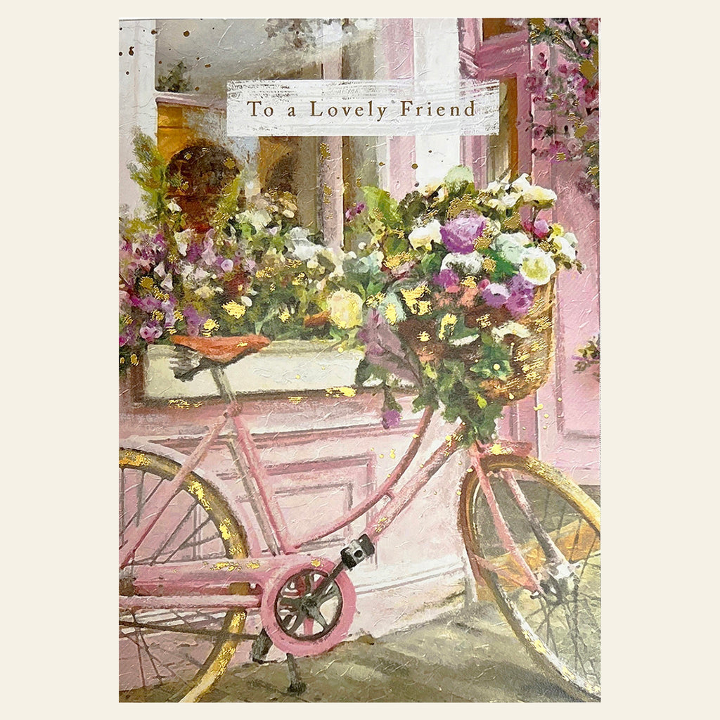 Birthday card for a 'Lovely Friend,' by the Almanac Gallery.