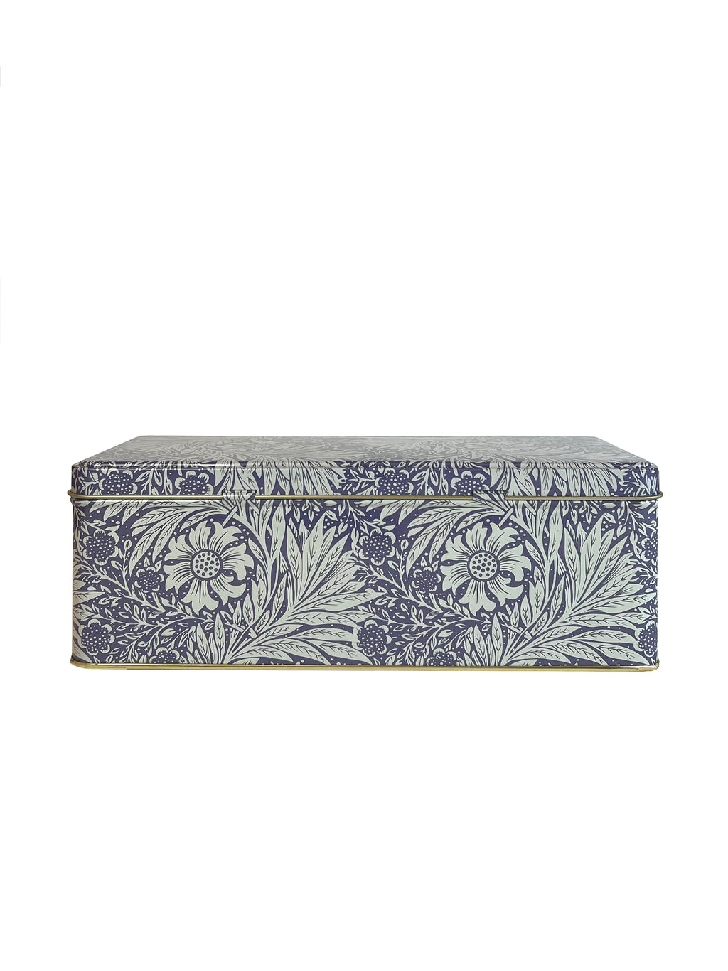 William Morris design on a rectangular tin by Arts & Crafts.