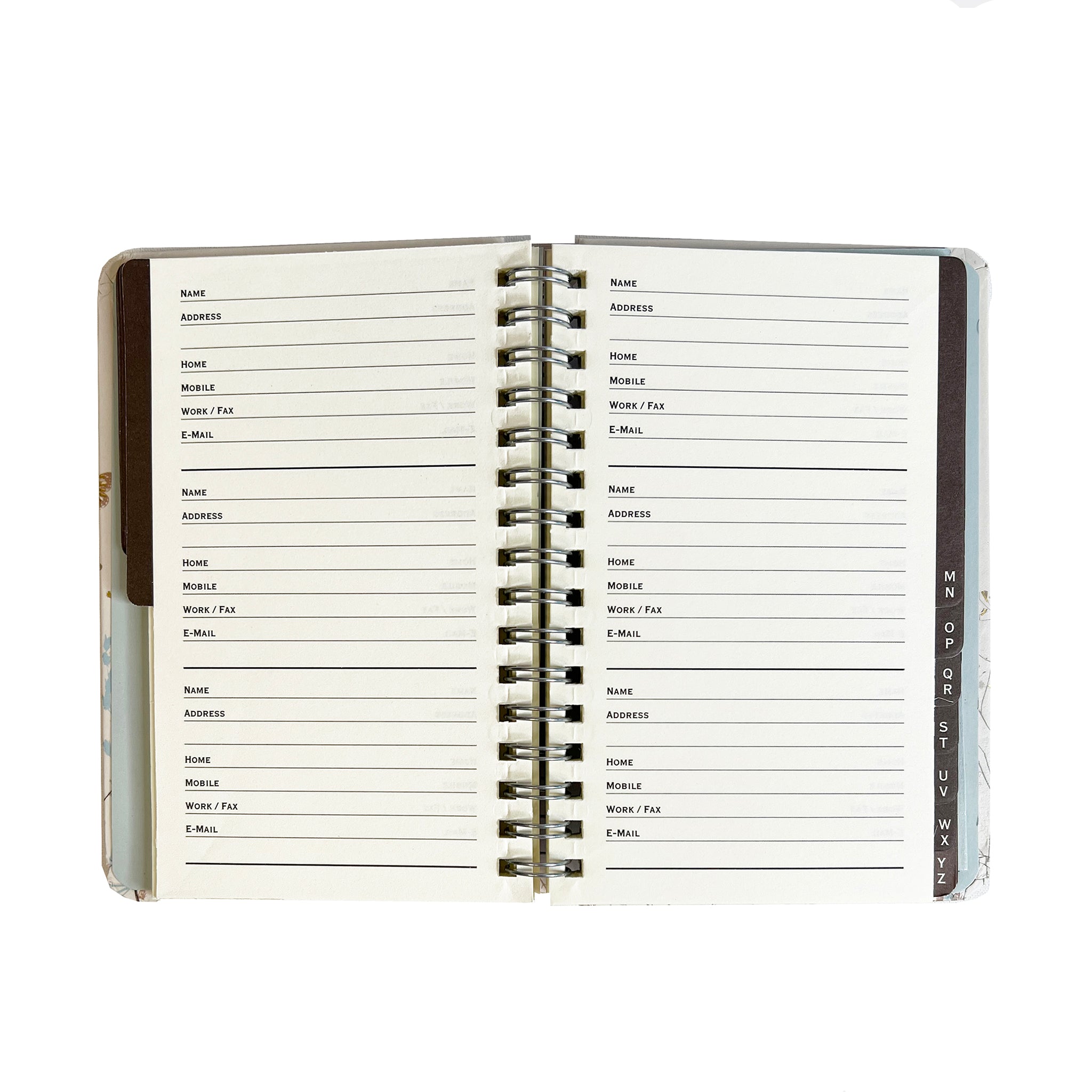 Pocket-size personal address book by Peter Pauper Press, New York.
