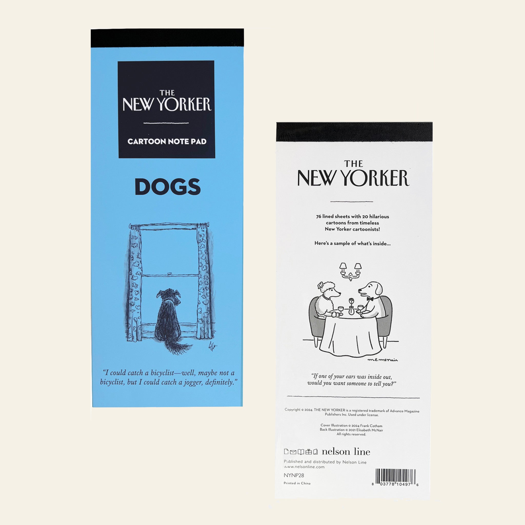 Cartoon notepad from the American newspaper, The New Yorker.