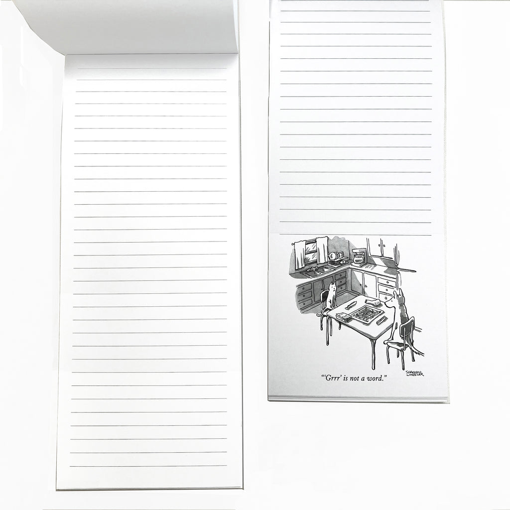 Cartoon notepad from the American newspaper, The New Yorker.