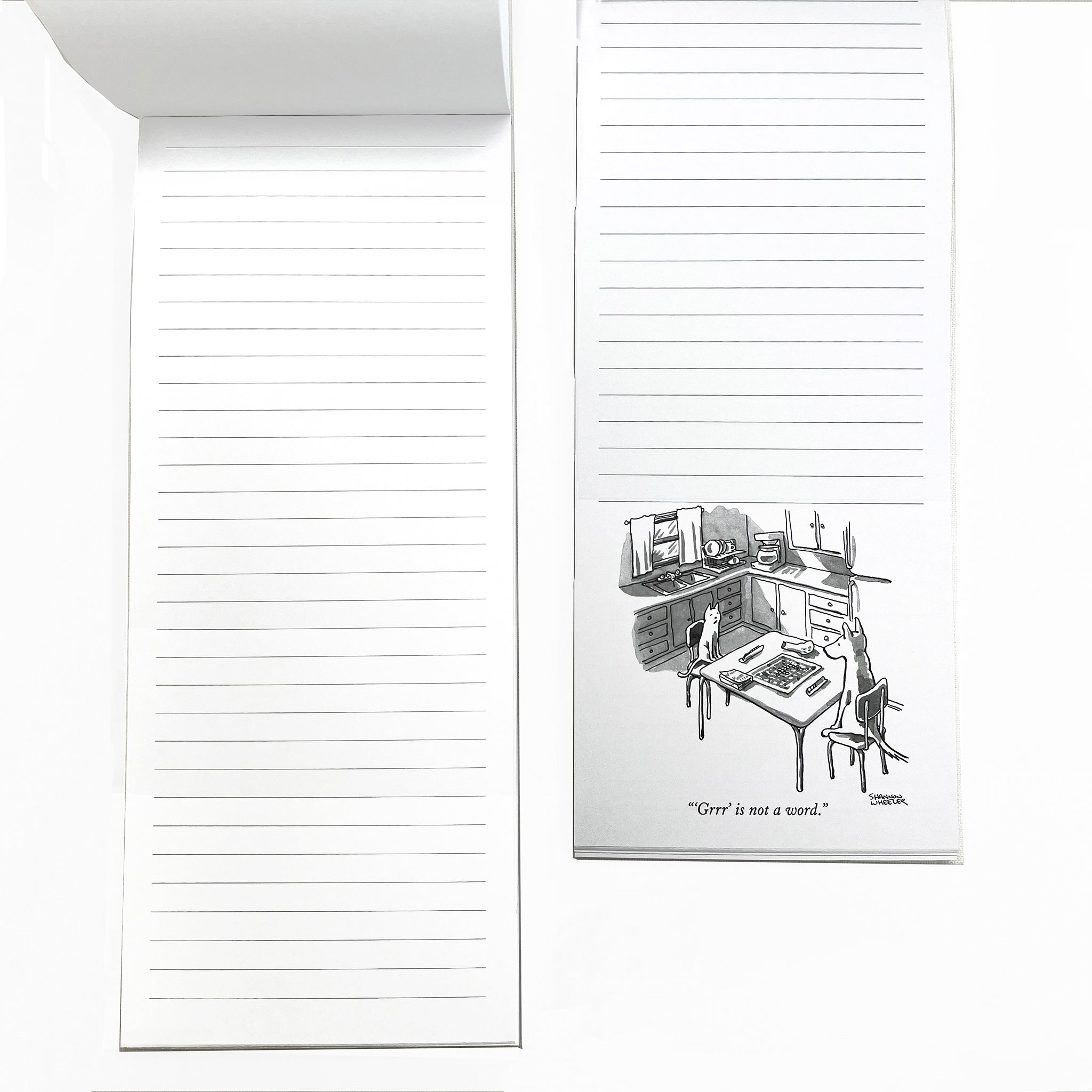 Cartoon notepad from the American newspaper, The New Yorker.