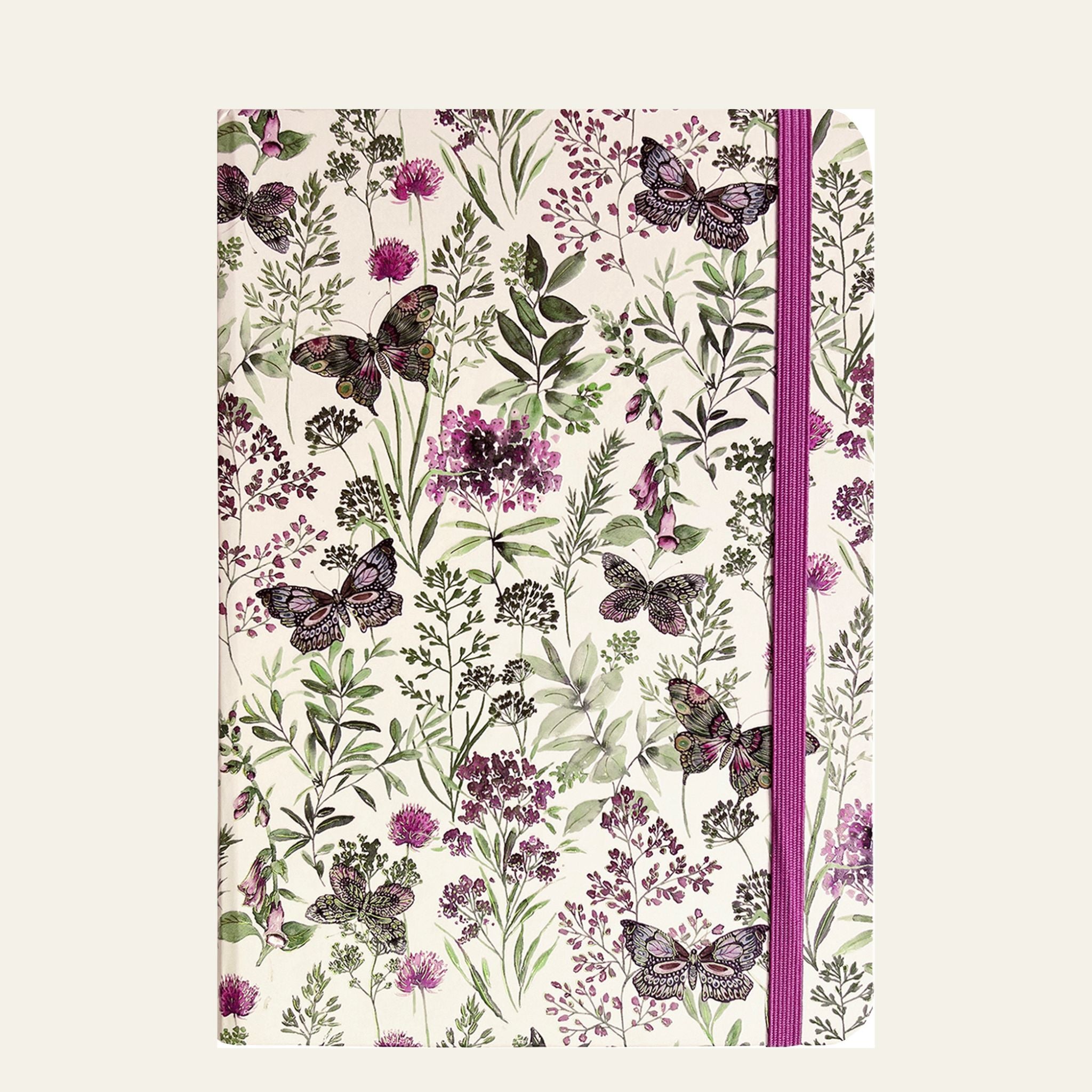 Handbag-size amethyst butterfly journal by Peter Pauper Press.