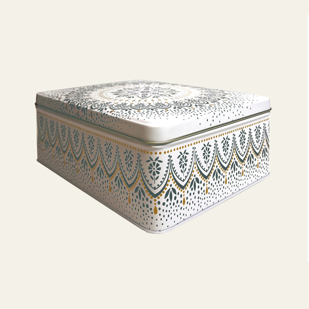 Sara Miller decor tin from her inspirational Artisanne Noir collection.