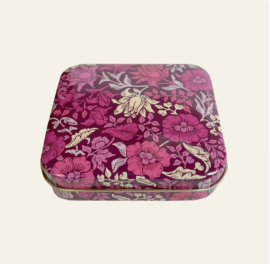 William Morris pocket tin with hinged lid.