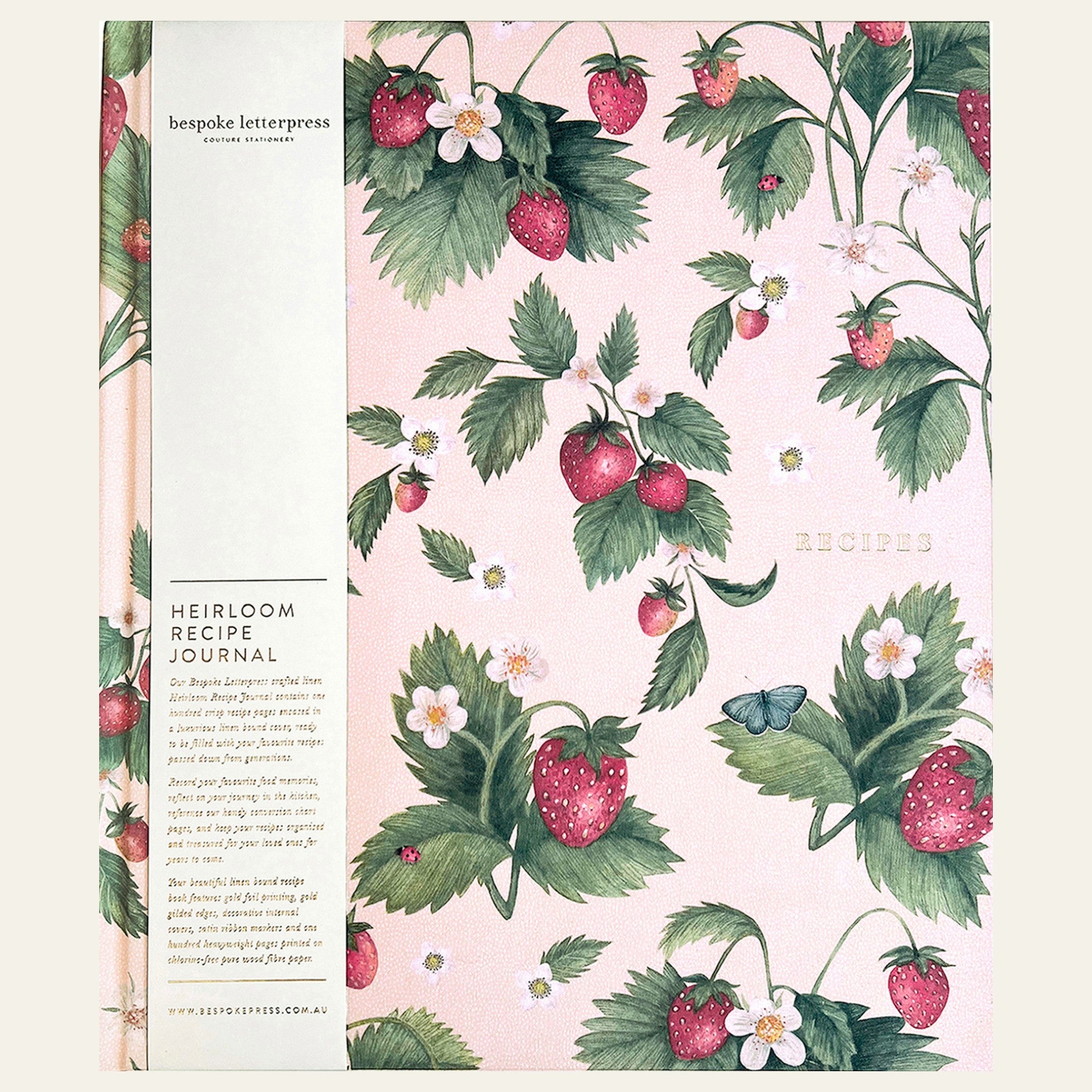 The Bespoke Letterpress Heirloom Recipe Journal.