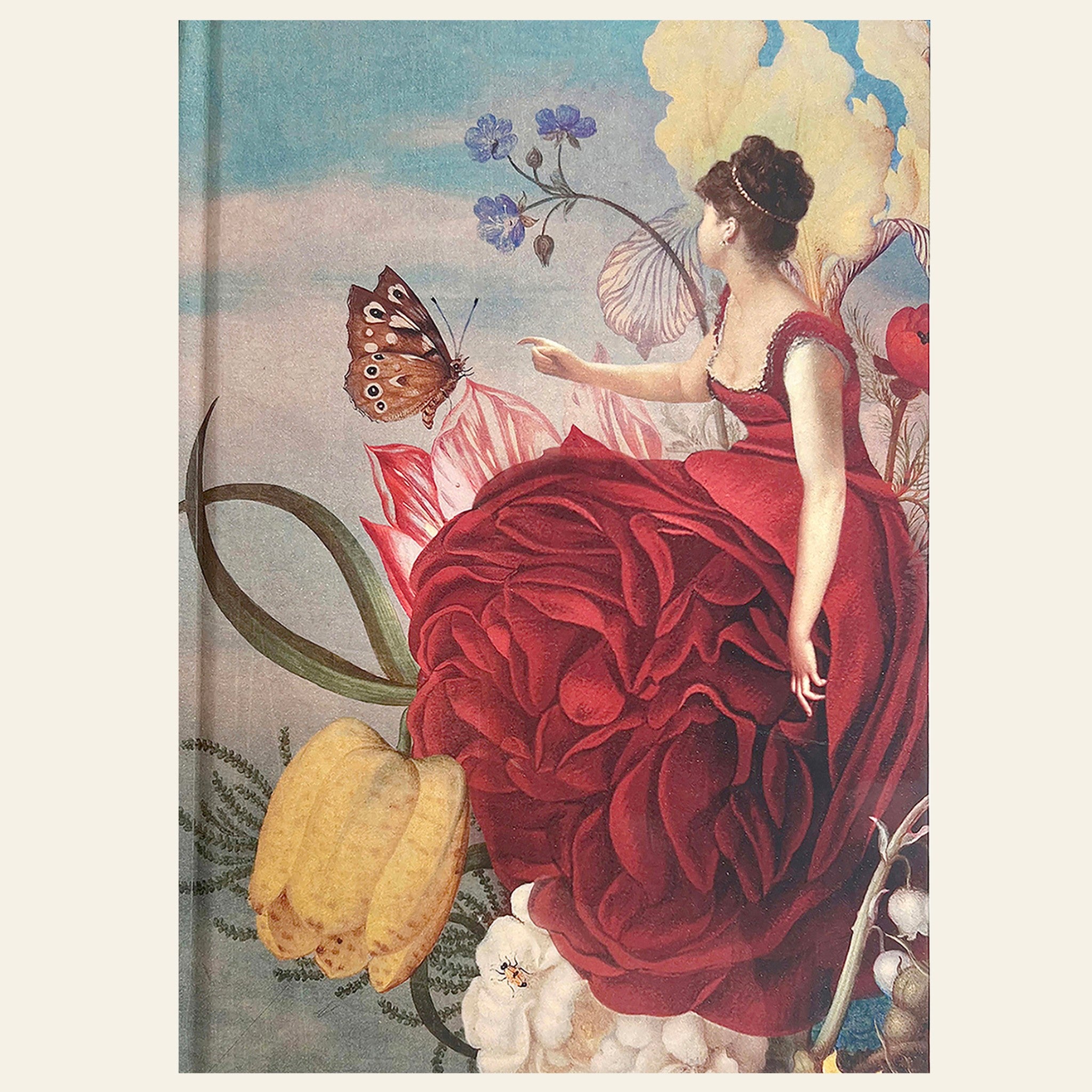 Artisan journal with beautiful colours and unique artwork 'Girl Reading' by Catrin-Welz-Stein.
