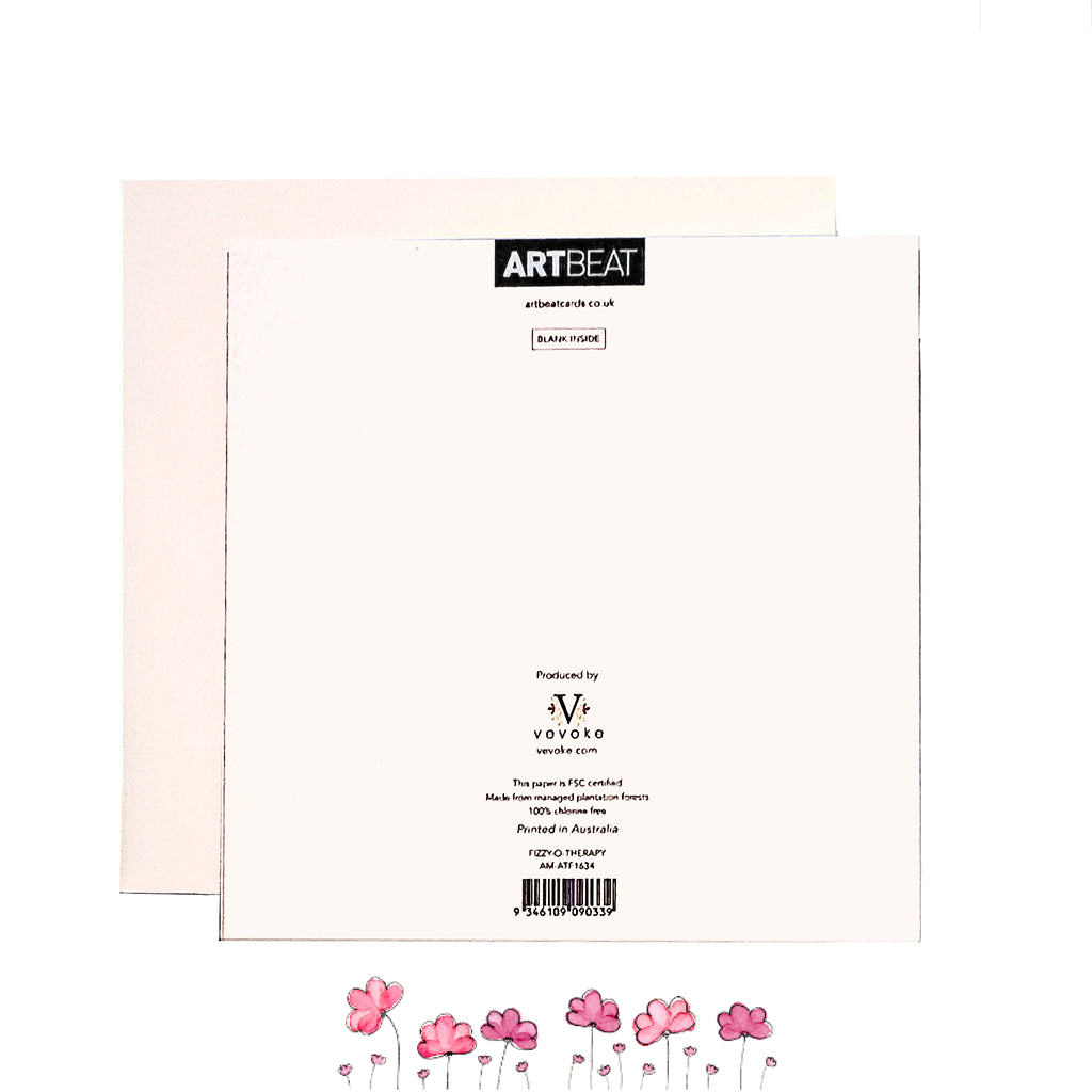 Humorous greeting card by award-winning UK artist Angie Thomas.