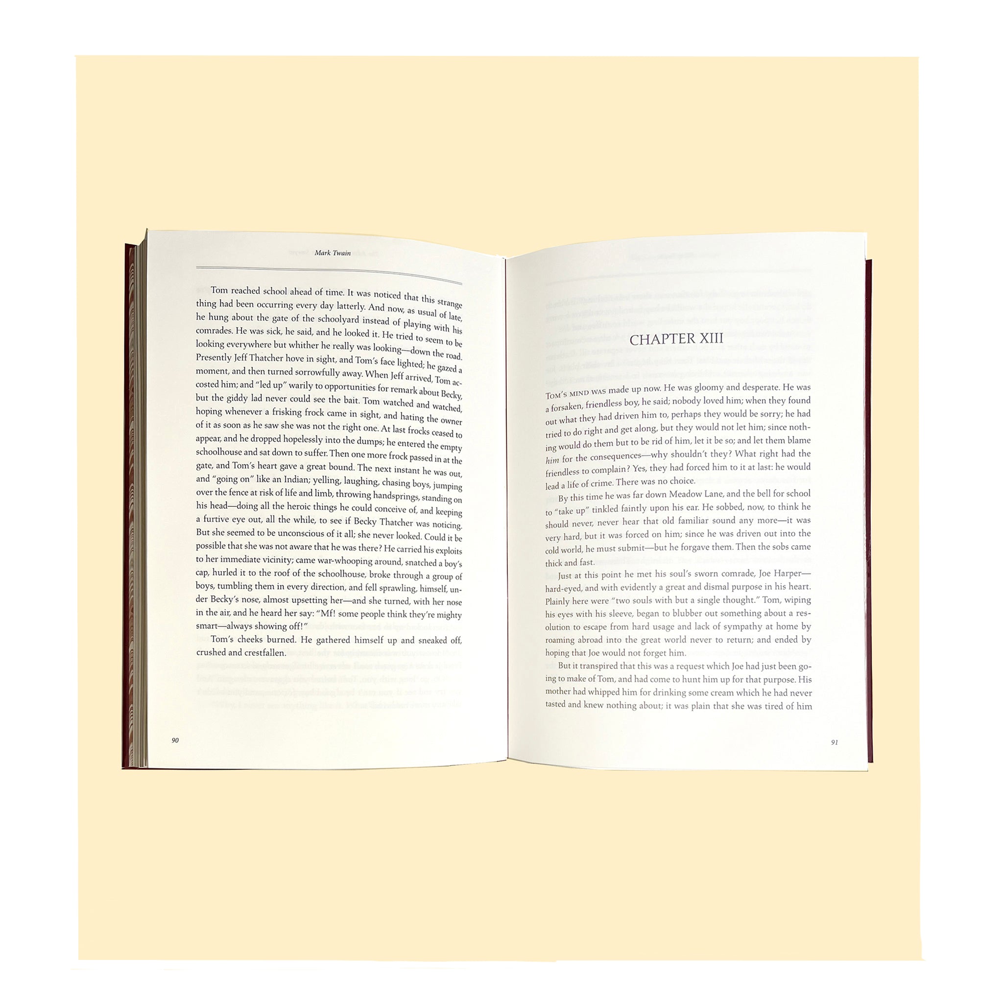 'The Adventures of Tom Sawyer' written by Mark Twain and published by Peter Pauper Press.