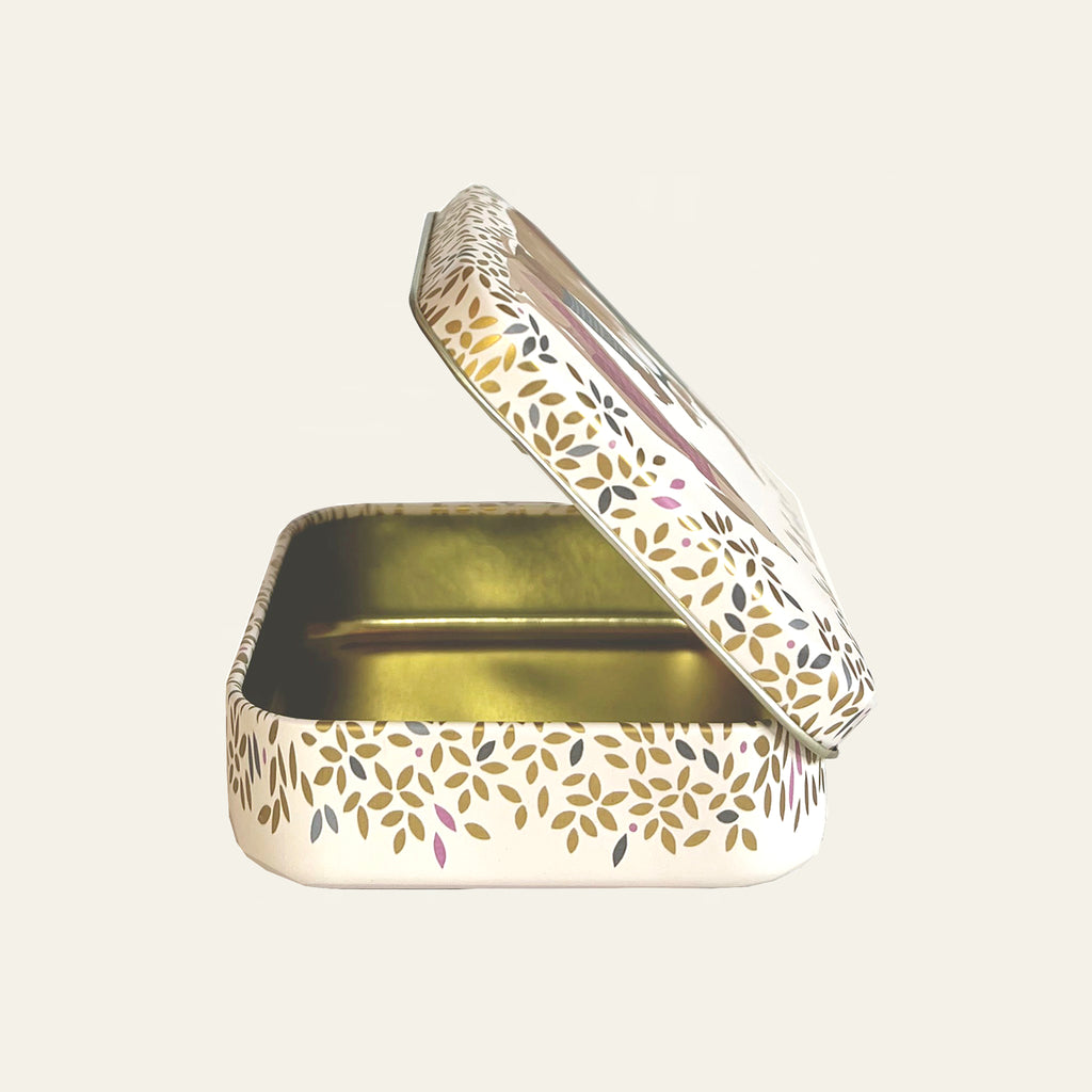 Sara Miller pocket tin with a beautifully detailed dapper dog design.