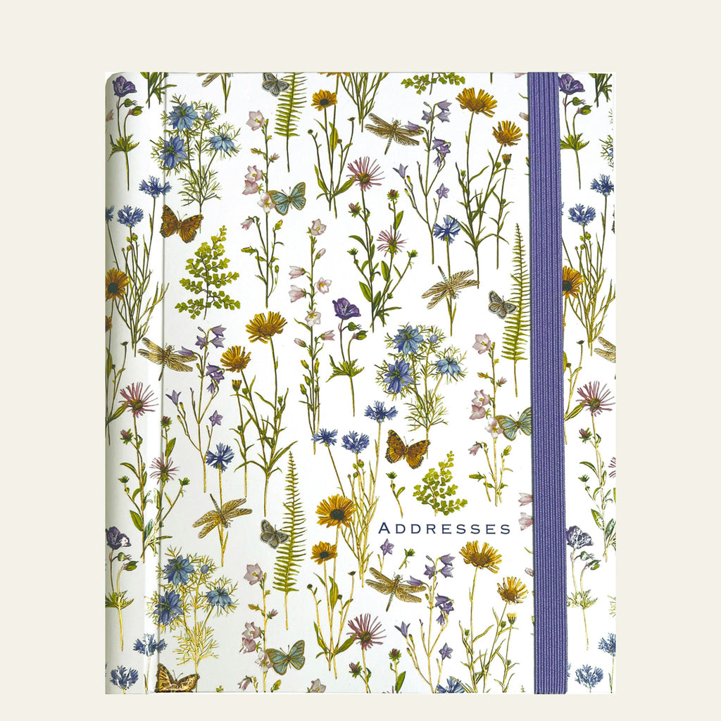 Large size wildflower and butterfly address book by Peter Pauper Press.