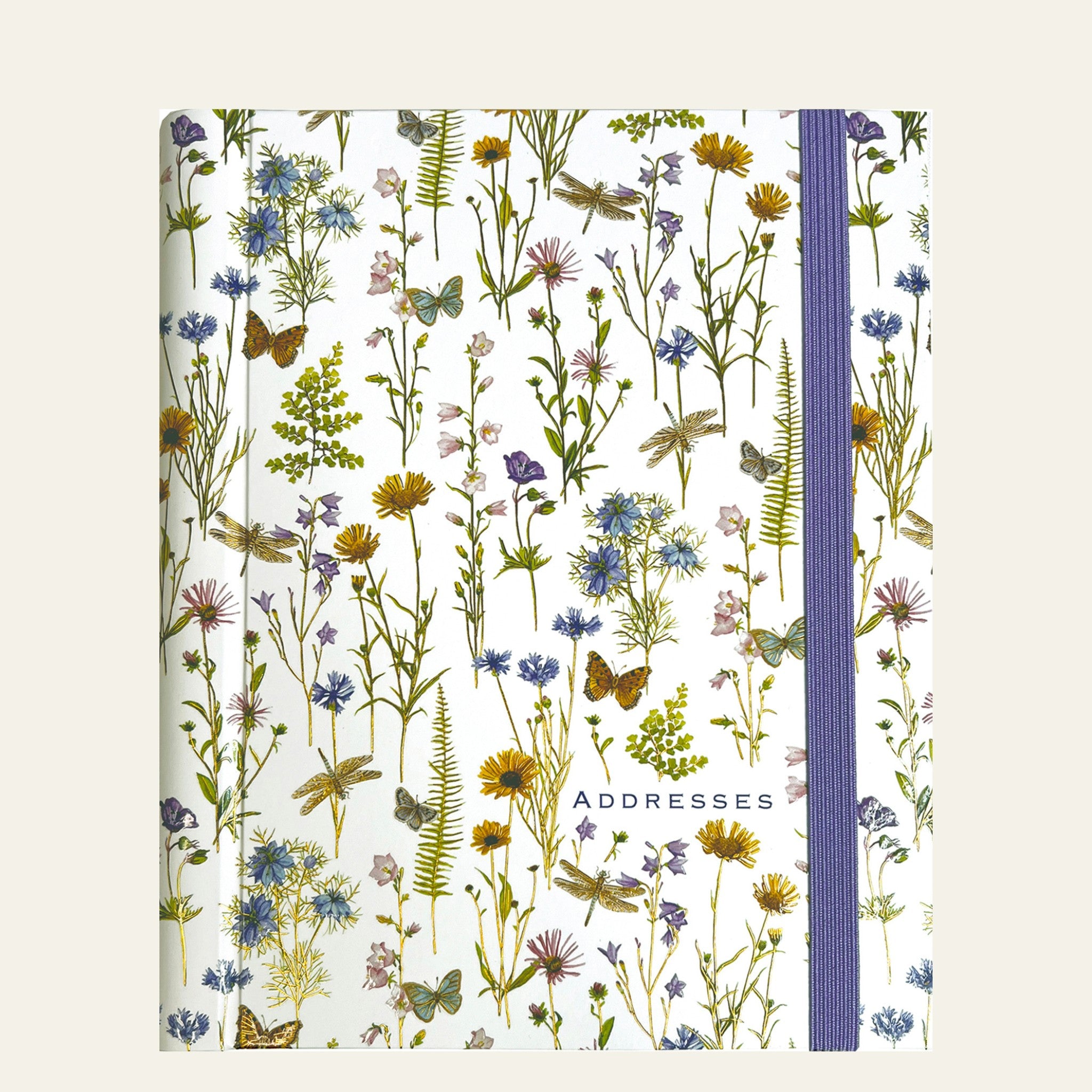 Large size wildflower and butterfly address book by Peter Pauper Press.
